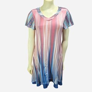 One World short‎ sleeve dress multicolor